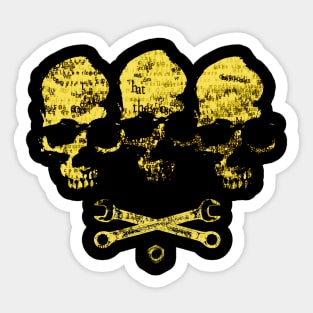 yellow skulls Sticker